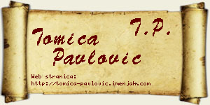 Tomica Pavlović vizit kartica